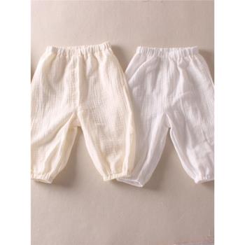 嬰兒純白凈版女寶寶薄款燈籠褲
