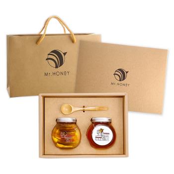 【 Mr.HONEY蜂蜜先生 】蜂蜜禮盒-龍眼蜂蜜240g+蜂蜜漬檸檬240g