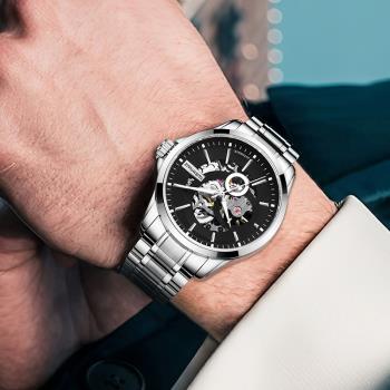 馬克華菲手表男士新款時尚潮流全自動機械表陀飛輪防水鏤空腕表