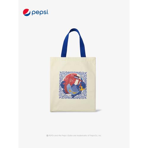 Pepsi/百事托特包包女大容量時尚潮流單肩包魚躍龍門帆布袋手提包