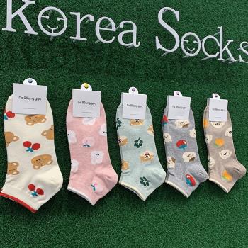 韓國水果動物卡通可愛短筒棉襪