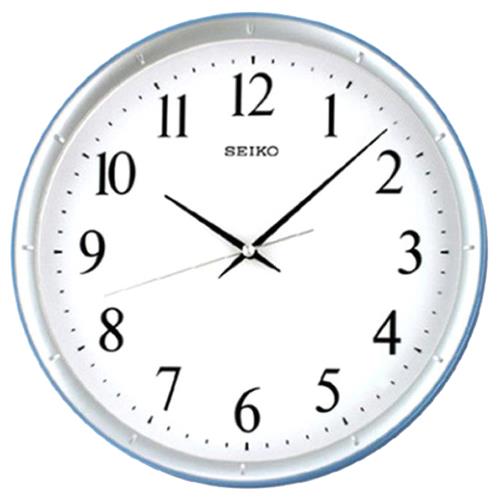 SEIKO 精工 指針式時尚掛鐘-銀框(QXA378L)