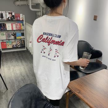 WHOAU專區韓國刺繡T恤潮流短袖