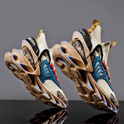 庫都概念椰子男鞋冬季百搭刀鋒網面運動休閑跑步增高老爹潮鞋