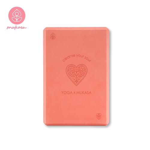 [Mukasa] EVA瑜珈磚 - 橘底/紅心 (切角) - MUK-23425
