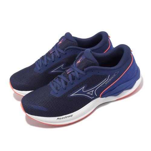 Mizuno 慢跑鞋 Wave Revolt 3 寬楦 男鞋 藍 粉紅 入門款 運動鞋 美津濃 J1GC2385-53