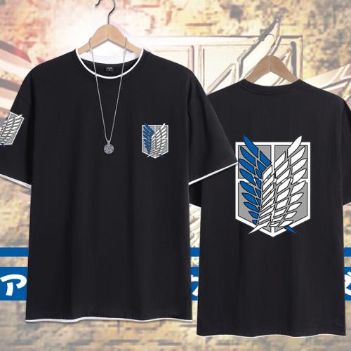 二次元進擊的巨人自由之翼t恤