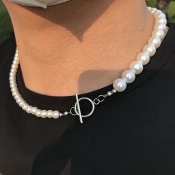 簡單素款pearl項鏈鎖骨飾品珍珠