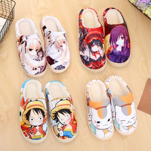 夏目友人帳貓咪老師cos動漫周邊棉拖鞋子緣之空約會大作戰二次元