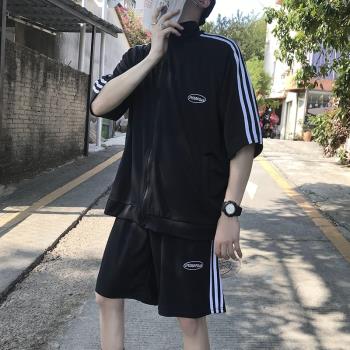 潮牌夏季時尚韓版短袖運動套裝