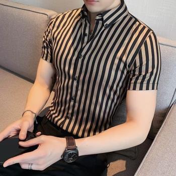 韓版潮流青少年學生休閑短袖襯衫