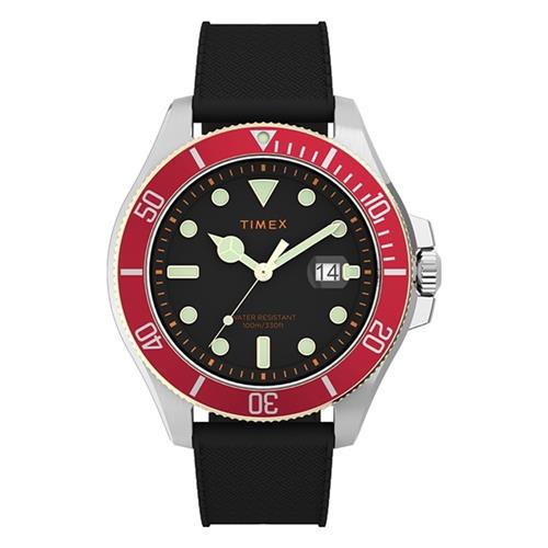 【TIMEX】天美時 風格系列 經典手錶  (黑x紅 TXTW2V27300)