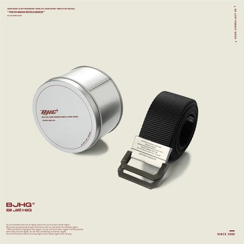 BJHG不計后果腰帶編織免打孔男生機能戰術潮流戶外休閑運動褲腰帶