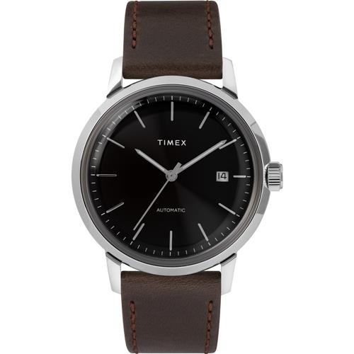 【TIMEX】天美時  復刻系列 經典機械錶(黑/深咖啡 TXTW2T23000)