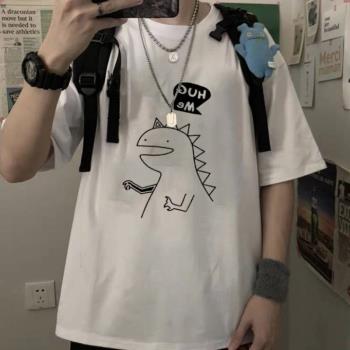 小恐龍學生ins韓版青少年短袖T恤