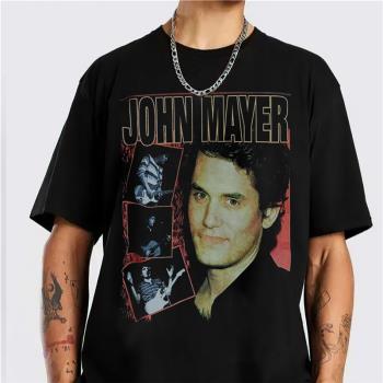 歐美歌手約翰·梅爾John Mayer囧妹搖滾印花潮流T恤短袖寬松男女