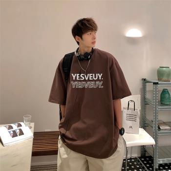 重磅純棉oversize高街短袖T恤