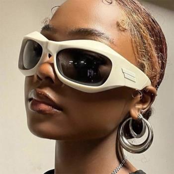 街頭嘻哈墨鏡女潮ins街拍歐美潮流大框眼鏡防紫外線太陽鏡女簡約