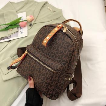 今年流行包包雙肩包歐美時尚潮流超火印花女生背包休閑旅行小背包