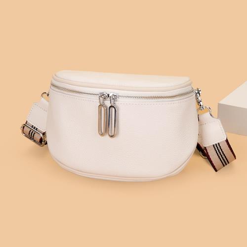 真皮包包半圓馬鞍女包包2022新款潮夏時尚胸包牛皮單肩斜挎包小包