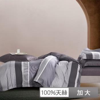 【貝兒居家生活館】100%天絲四件式兩用被床包組 (加大雙人/昵卡)