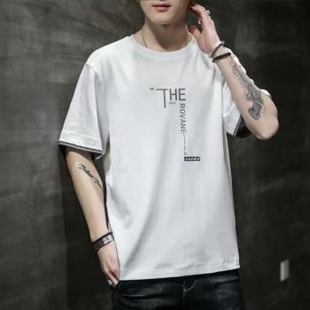 韓版潮流修身學生男青年短袖T恤