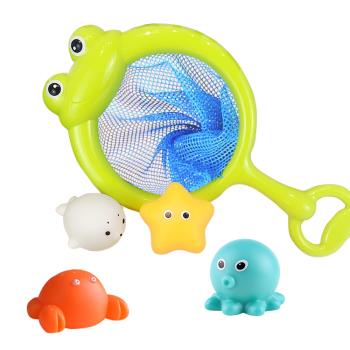Colorland-洗澡玩具 玩水玩具 發光動物 感溫變色撈魚組