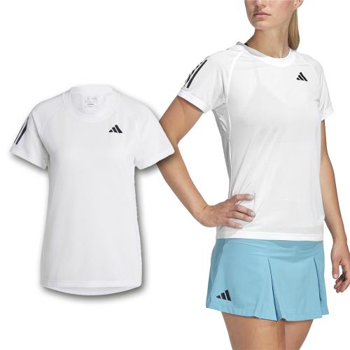 adidas 網球上衣 Tennis Club 白 黑 女款 運動 短袖 短T 吸濕排汗 愛迪達 HS1449