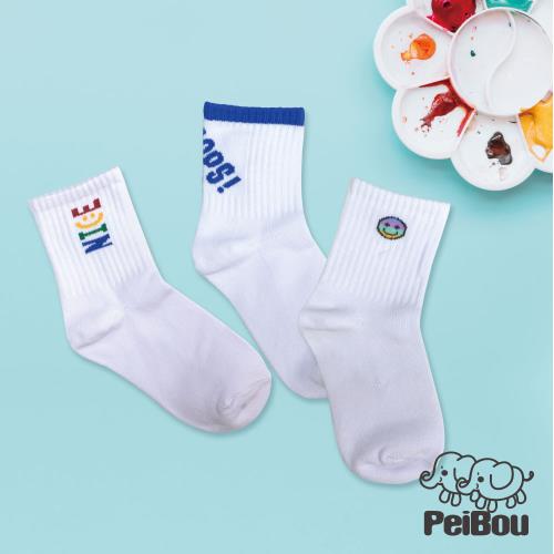 PEILOU 貝寶兒童抑菌消臭運動長襪(3雙組)