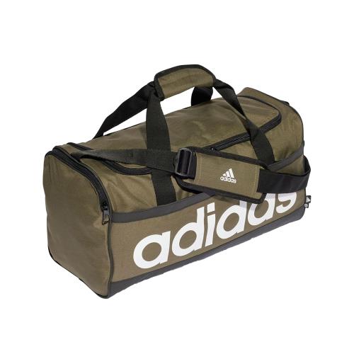 adidas 包包 Essentials Duffle Bag 男女款 綠 白 行李袋 手提 健身包 愛迪達 HR5354