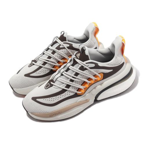 adidas 慢跑鞋 AlphaBoost V1 男鞋 白 灰 橘 緩震 運動鞋 愛迪達 IE9670