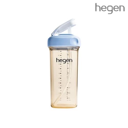 【Hegen】 PCTOTM 輕飲時光PPSU方圓型寬口吸管杯2.0 330ml-沁藍