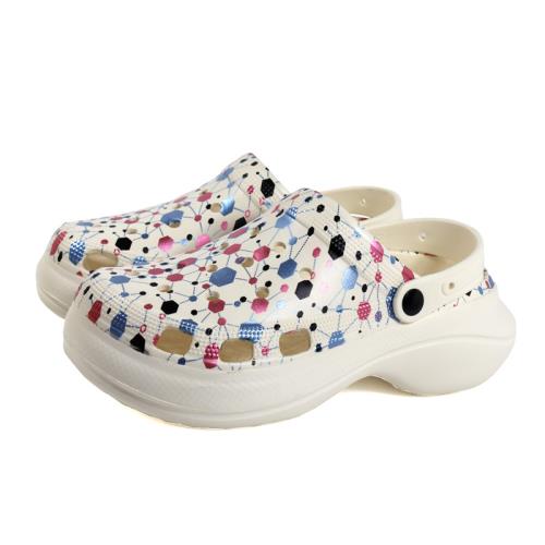 G.P (GOLD PIGEON) 阿亮代言 休閒洞洞鞋 女鞋 米/深藍桃紅 A5222W-20 no726