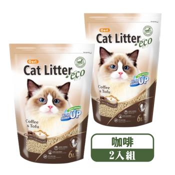 CARL卡爾-環保豆腐貓砂(咖啡)6L*(2入組)