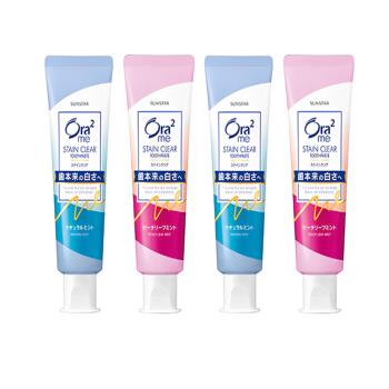 Sunstar 三詩達 Ora2 Me 淨白無瑕牙膏130g 超值四入組(日本原裝 潔白牙齒去除齒垢)