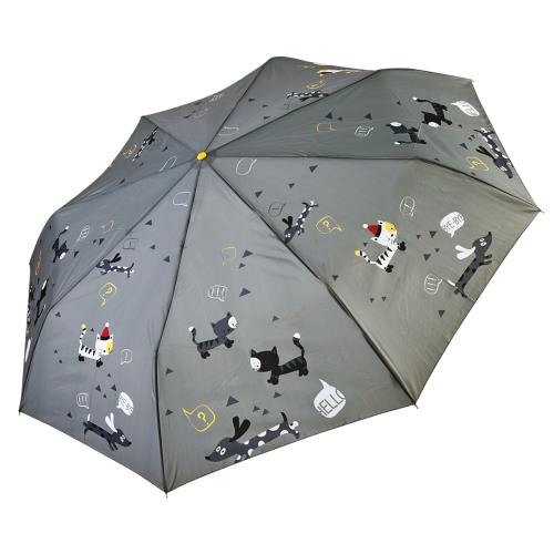 RAINSTORY雨傘-雪靴貓(灰)抗UV雙人自動傘