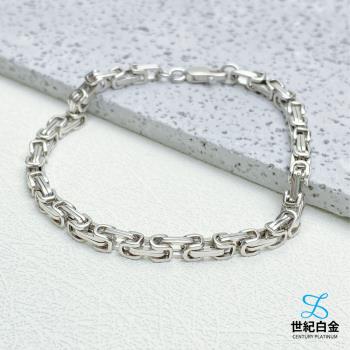 【世紀白金】Pt950鉑金男生手鍊 熱賣爆款 WHA135