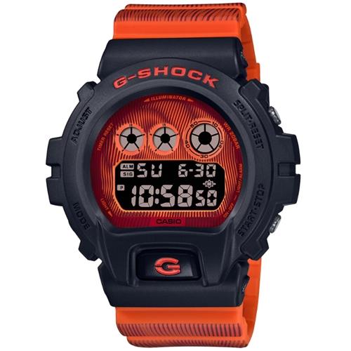 【CASIO 卡西歐】G-SHOCK 奇妙科幻世界 螢光色調電子錶-亮橘 DW-6900TD-4_50mm