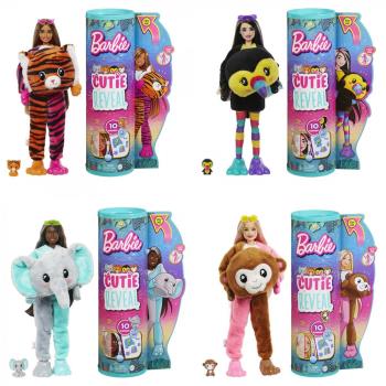 MATTEL 芭比驚喜造型娃娃叢林動物系列(隨機款)