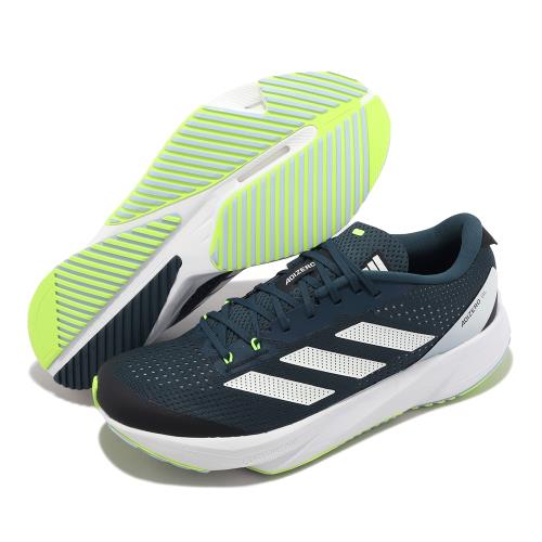 adidas 慢跑鞋Adizero SL 男鞋綠白緩震運動鞋訓練輕量路跑馬拉松愛迪達