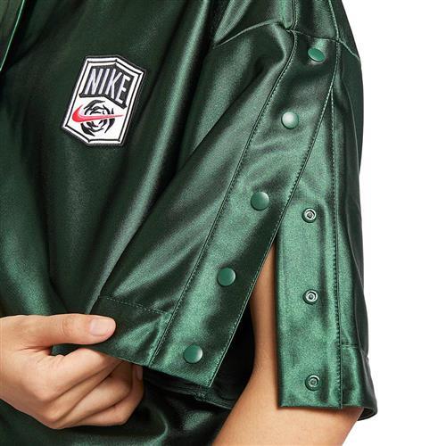 Nike NSW SHOOTING SHIRT GCEL 女綠排扣棒球衣襯衫休閒短袖FQ0700-323