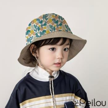 PEILOU 貝柔UPF50+透氣遮陽兒童帽-雨林(漁夫帽)