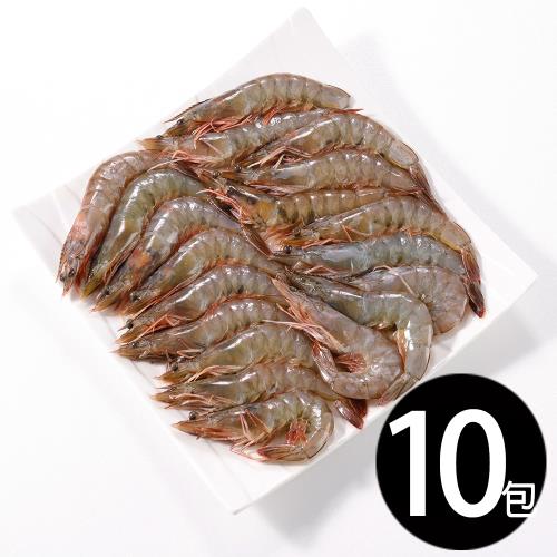 【華得水產】特大白蝦10盒(淨重500g土10% 約18-22尾/盒)