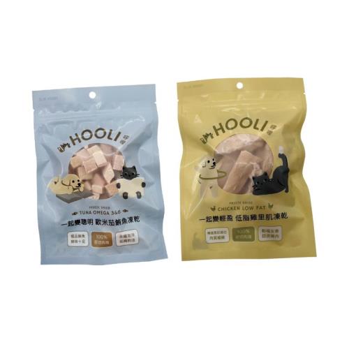 HOOLI呼哩 (低脂雞里肌凍乾40g /歐米茄鮪魚凍乾30g ) 