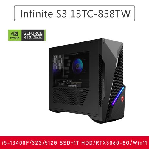 【微星】Infinite S3 13TC-858TW 電競桌機(i5-13400F/32G/512G+1T/RTX3060)