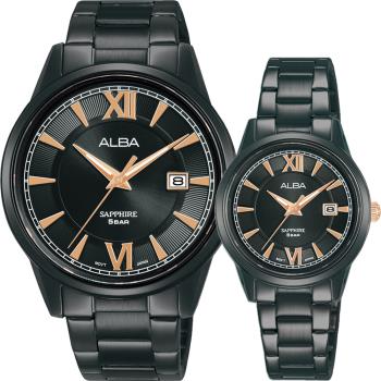ALBA 雅柏 羅馬情侶手錶 對錶-41+29mm AS9N67X1+AH7AK3X1