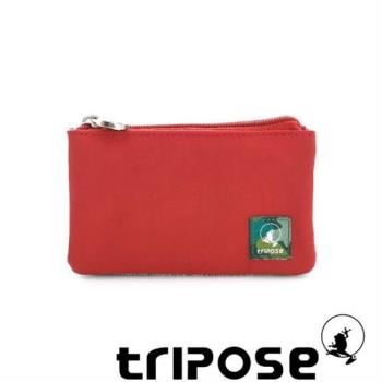 【tripose】漫遊系列岩紋簡約微旅萬用零錢包(番茄紅)
