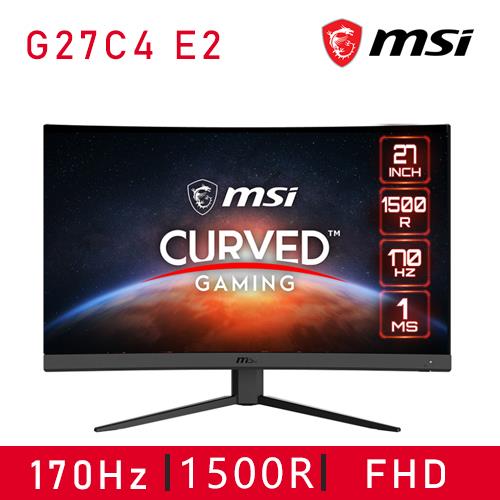【微星】G27C4 E2 曲面電競螢幕 (27型/FHD/170hz/1ms/VA)