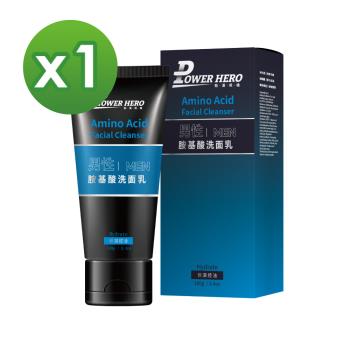 【PowerHero】男仕保濕控油胺基酸洗面乳x1 (100g/入)