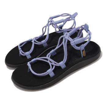 Teva 涼鞋 W Voya Infinity 女鞋 黑 映像紫 輕量 記憶鞋床 羅馬鞋 綁帶 1019622PIMN